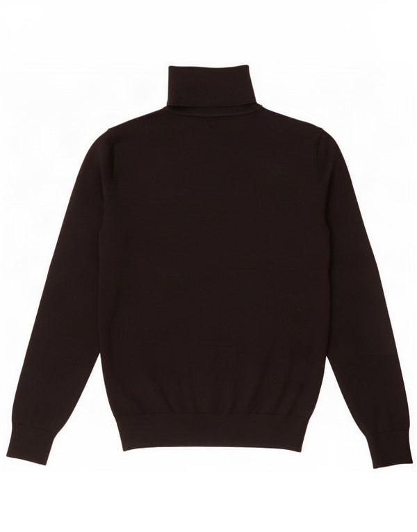 Marks & Spencer Womens Roll Neck Jumper Sweater UK 6 XS Black Cotton