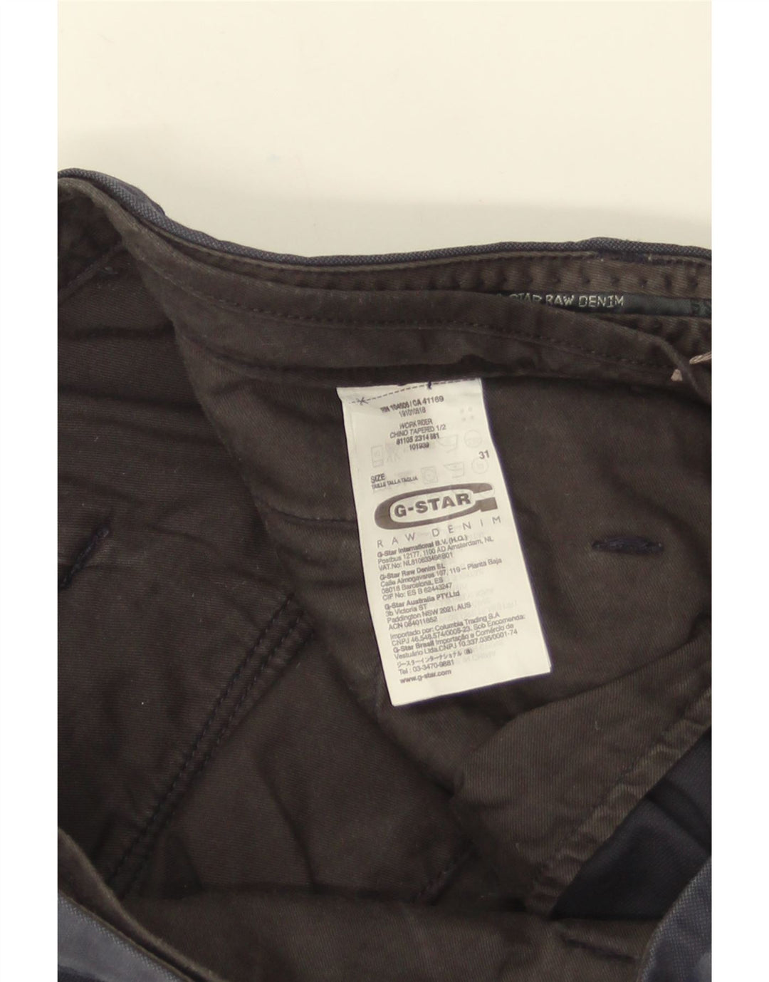 G-Star Mens Cargo Shorts W31 Medium Navy Blue Cotton