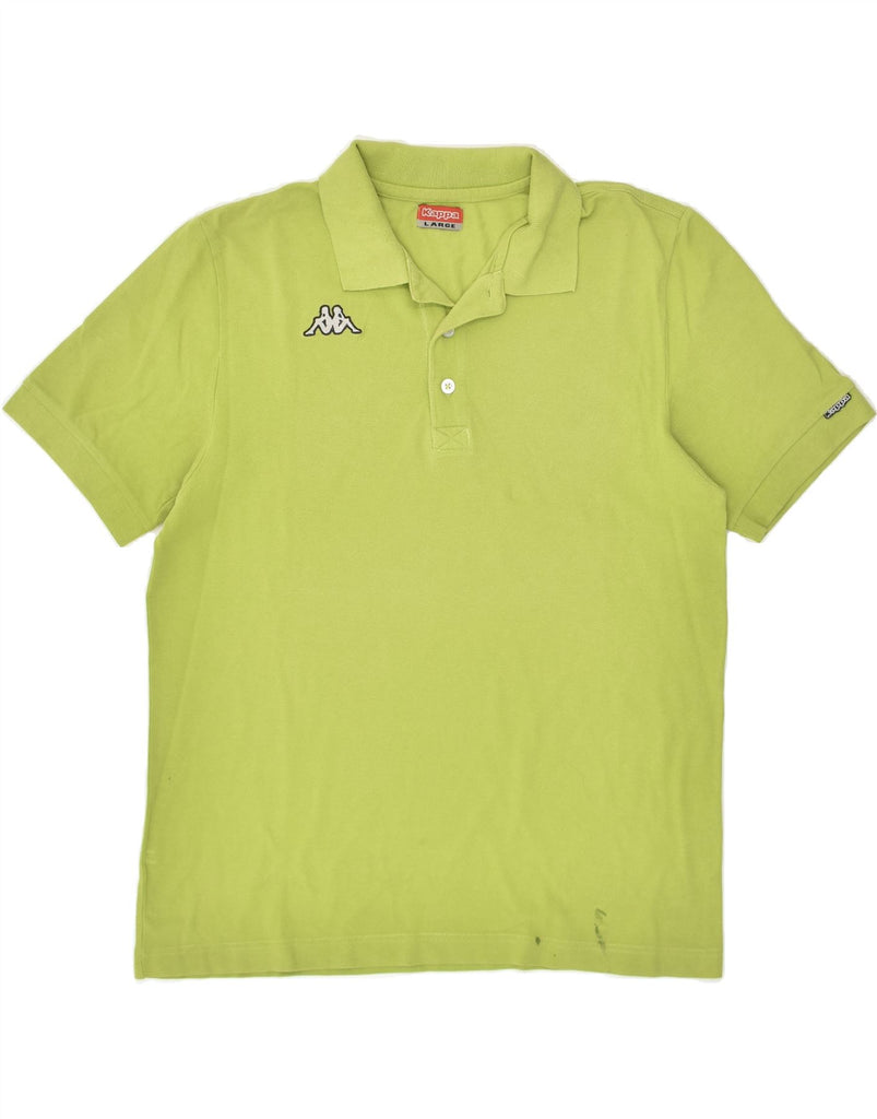 KAPPA Mens Polo Shirt Large Green Cotton Vintage Kappa and Second-Hand Kappa from Messina Hembry 