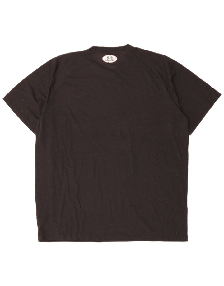 UNDER ARMOUR Mens Heat Gear T-Shirt Top Large Black Polyester