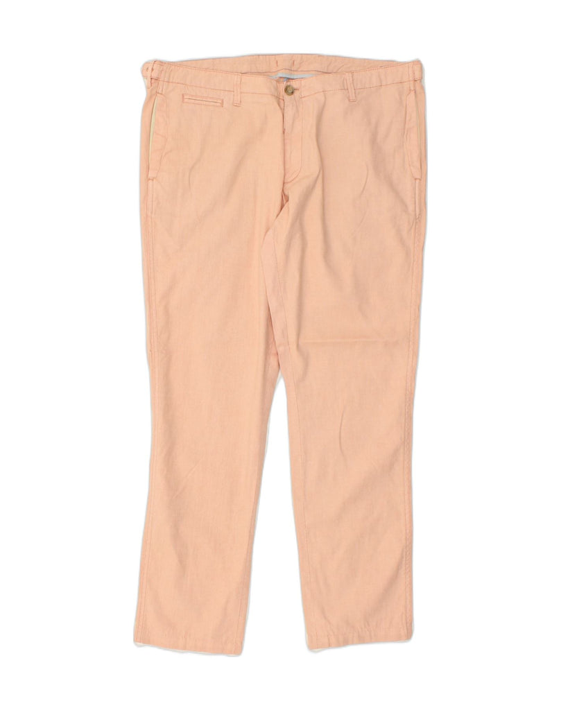 MASSIMO DUTTI Womens Straight Chino Trousers W36 L29 Pink Cotton | Vintage Massimo Dutti | Thrift | Second-Hand Massimo Dutti | Used Clothing | Messina Hembry 