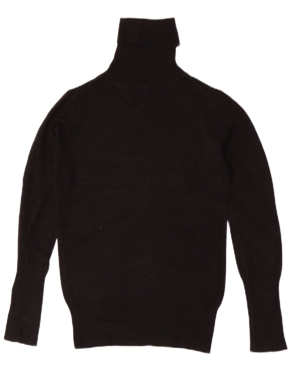 Zara Womens Roll Neck Jumper Sweater UK 10 Small Black