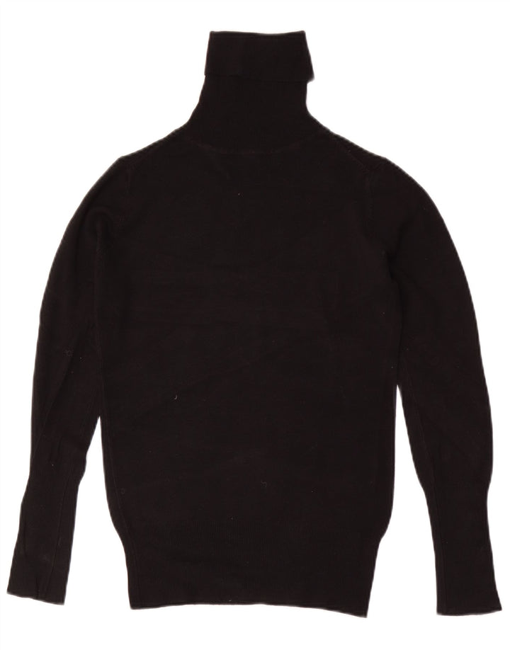 Zara Womens Roll Neck Jumper Sweater UK 10 Small Black