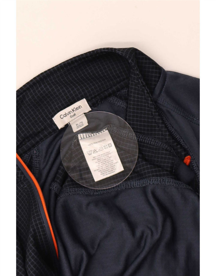 Calvin Klein Mens Golf Pullover Tracksuit Top XL Navy Blue Colourblock