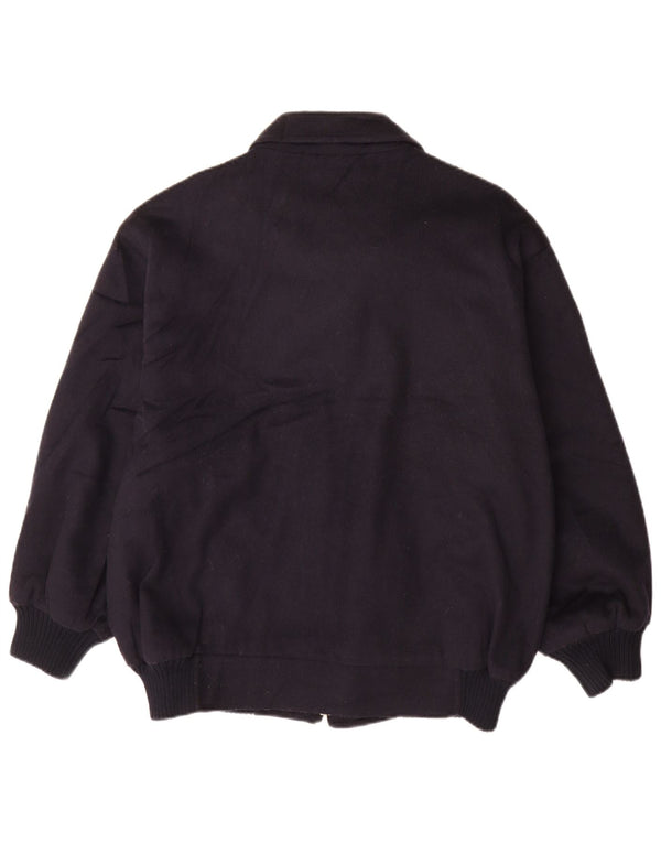 Steinbock Mens Bomber Jacket IT 54 2XL Navy Blue Wool