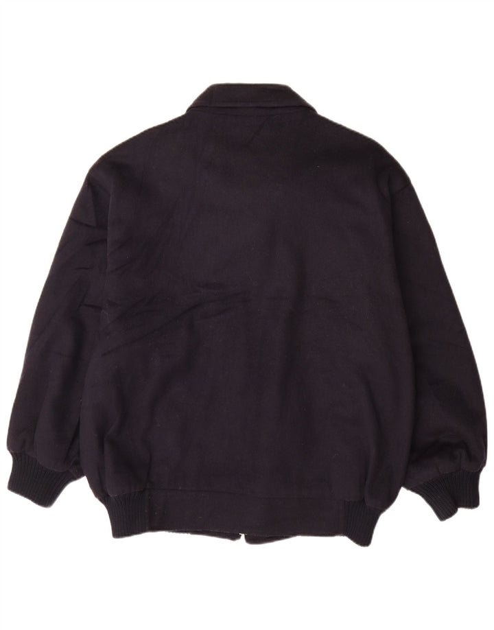 Steinbock Mens Bomber Jacket IT 54 2XL Navy Blue Wool