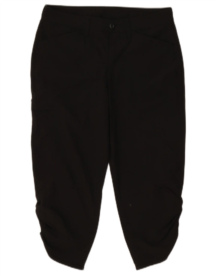 Eddie Bauer Womens Cargo Capri Trousers US 2 XS W30 L21 Black Polyester