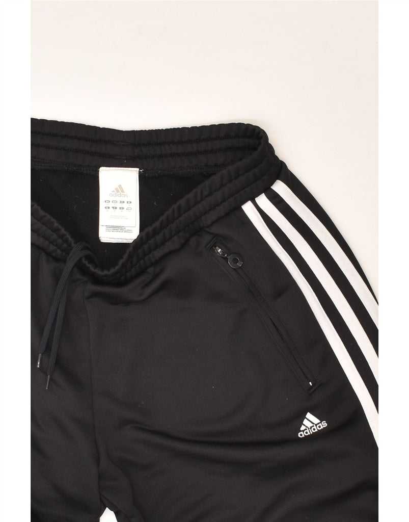 ADIDAS Womens Tracksuit Trousers UK 10 Small  Black Polyester | Vintage Adidas | Thrift | Second-Hand Adidas | Used Clothing | Messina Hembry 