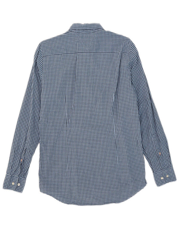 Tommy Hilfiger Mens Slim Fit Shirt Medium Blue Gingham Cotton