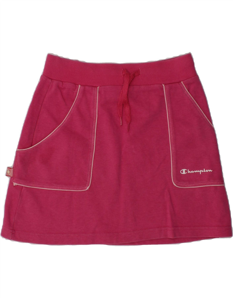 CHAMPION Girls Tennis Skirt 9-10 Years Medium Pink Cotton | Vintage Champion | Thrift | Second-Hand Champion | Used Clothing | Messina Hembry 