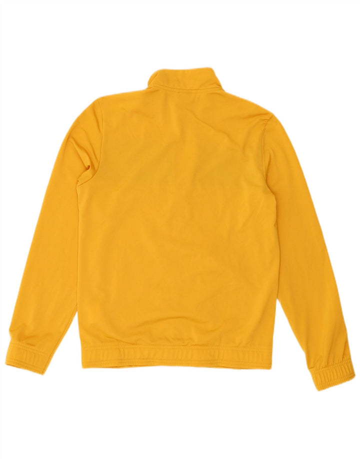 Puma Boys Tracksuit Top Jacket 13-14 Years Yellow Colourblock Polyester
