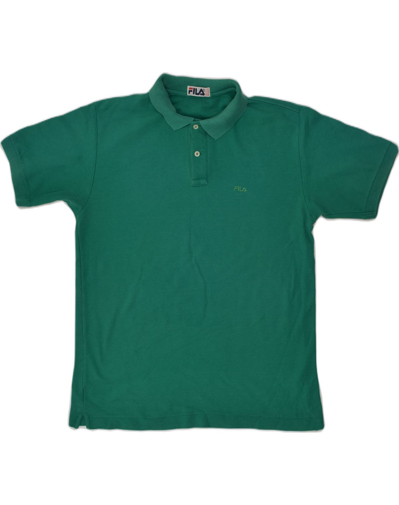 FILA Mens Polo Shirt IT 50 Medium Green Cotton | Vintage Fila | Thrift | Second-Hand Fila | Used Clothing | Messina Hembry 