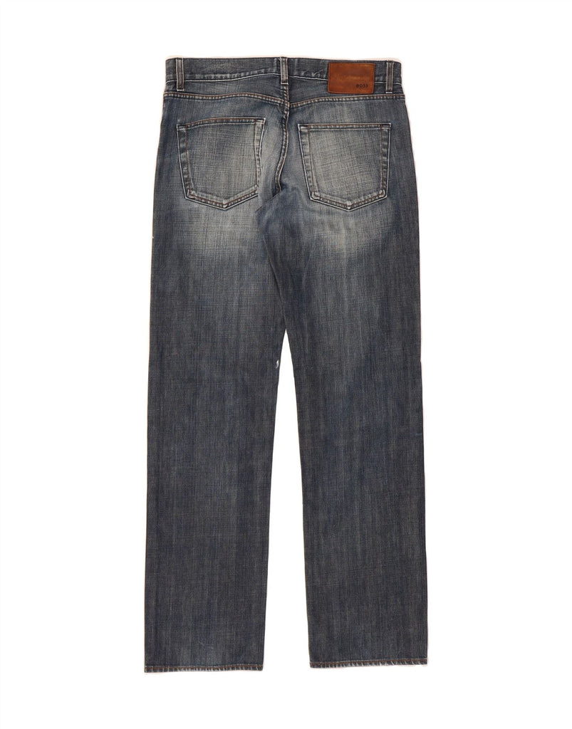 HUGO BOSS Mens Straight Jeans W33 L34 Blue Cotton Vintage Hugo Boss and Second-Hand Hugo Boss from Messina Hembry 