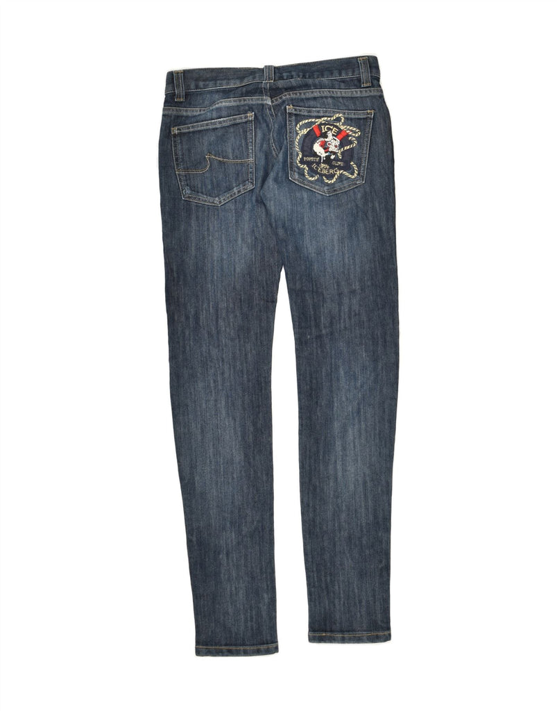 ICEBERG Womens Slim Jeans W27 L32 Navy Blue Cotton | Vintage Iceberg | Thrift | Second-Hand Iceberg | Used Clothing | Messina Hembry 