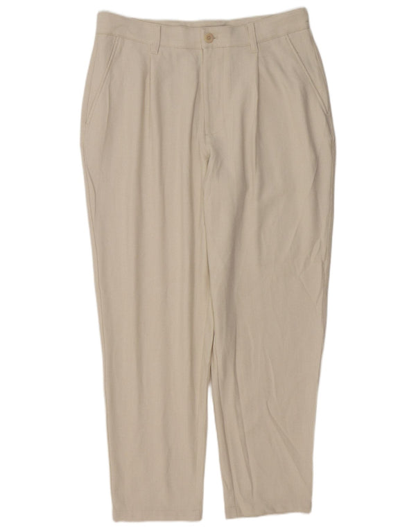 Zara Mens Pegged Chino Trousers EU 42 Large W32 L28 Off White