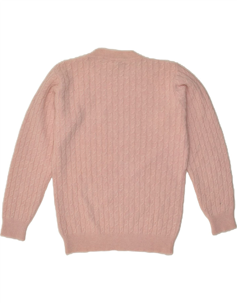 WEEKEND Womens Crew Neck Jumper Sweater UK 10 Small Pink Wool | Vintage Weekend | Thrift | Second-Hand Weekend | Used Clothing | Messina Hembry 