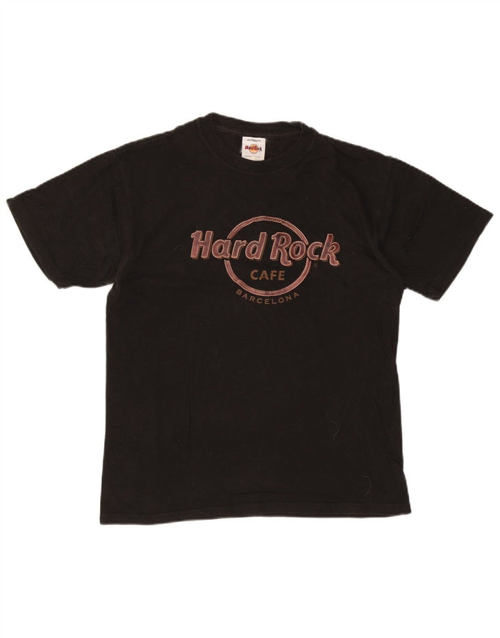 HARD ROCK CAFE Mens Barcelona Graphic T-Shirt Top Medium Black
