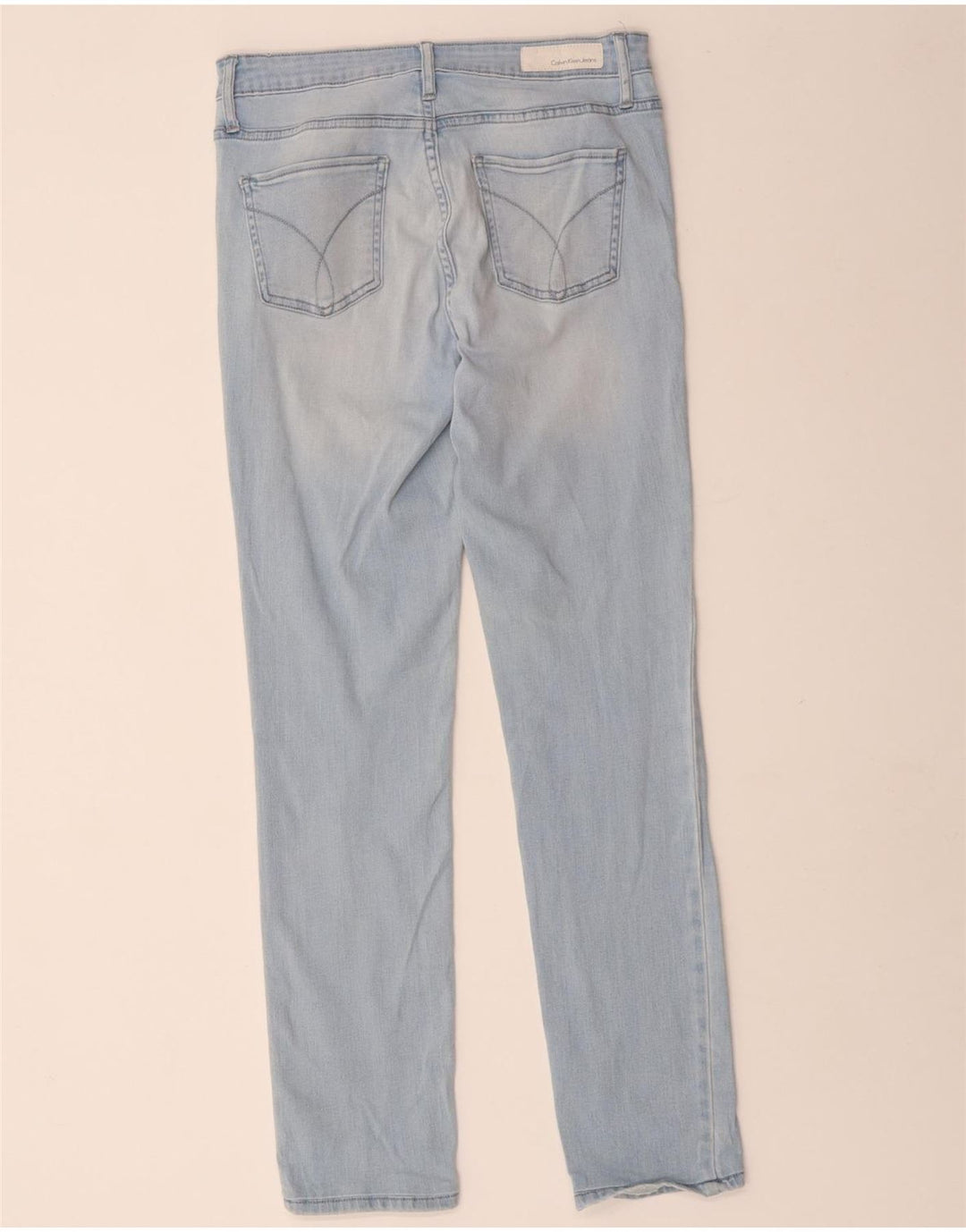 Calvin Klein Womens Slim Jeans W30 L30 Blue Cotton