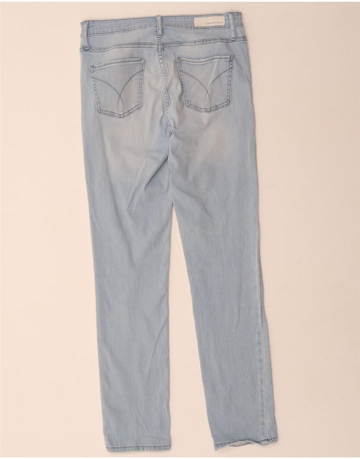 Calvin Klein Womens Slim Jeans W30 L30 Blue Cotton