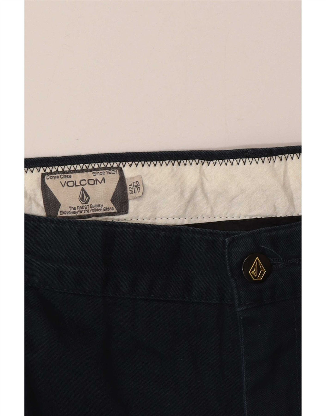 Volcom Mens Straight Chino Trousers W36 L26 Navy Blue