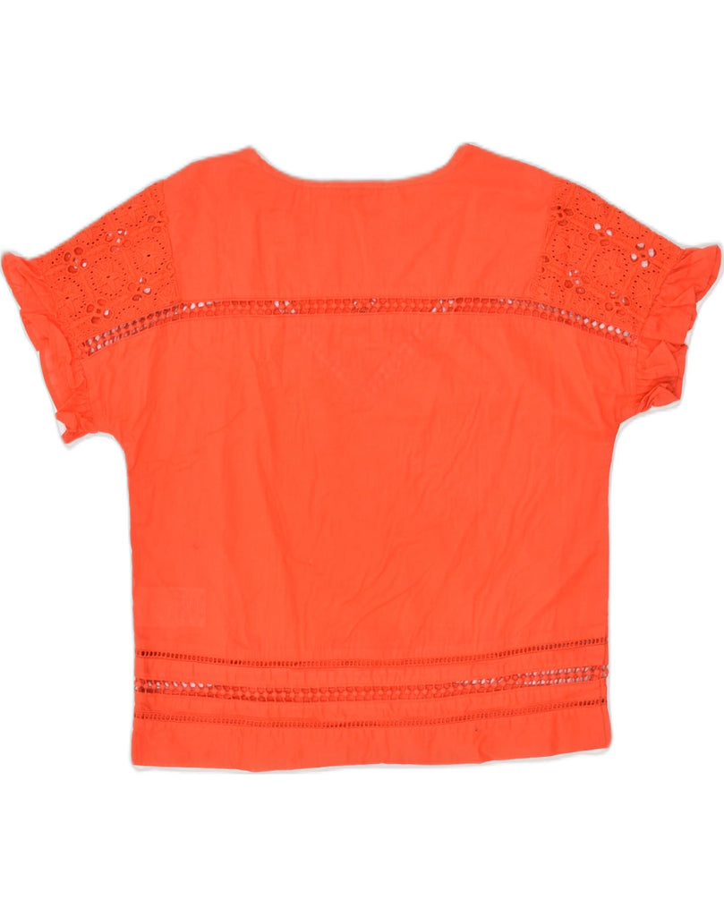 SCOTCH & SODA Womens Blouse Top UK 10 Small Orange Cotton | Vintage Scotch & Soda | Thrift | Second-Hand Scotch & Soda | Used Clothing | Messina Hembry 