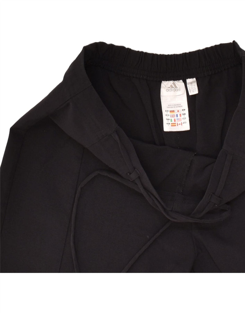 ADIDAS Womens Sport Shorts UK 12 Medium  Black Polyamide | Vintage Adidas | Thrift | Second-Hand Adidas | Used Clothing | Messina Hembry 