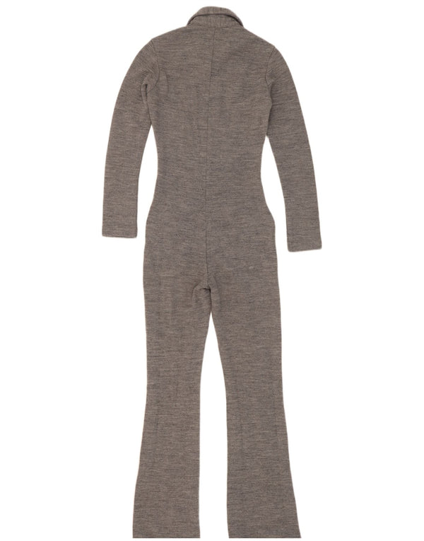 Replay Womens Jumpsuit UK 4 XS Grey Acrylic