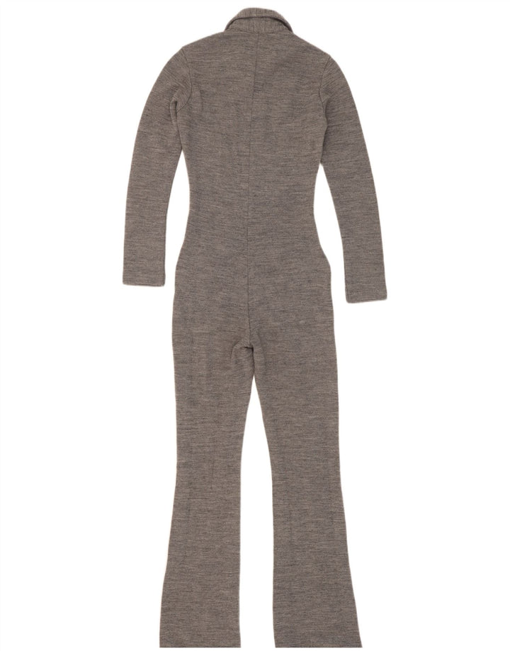 Replay Womens Jumpsuit UK 4 XS Grey Acrylic