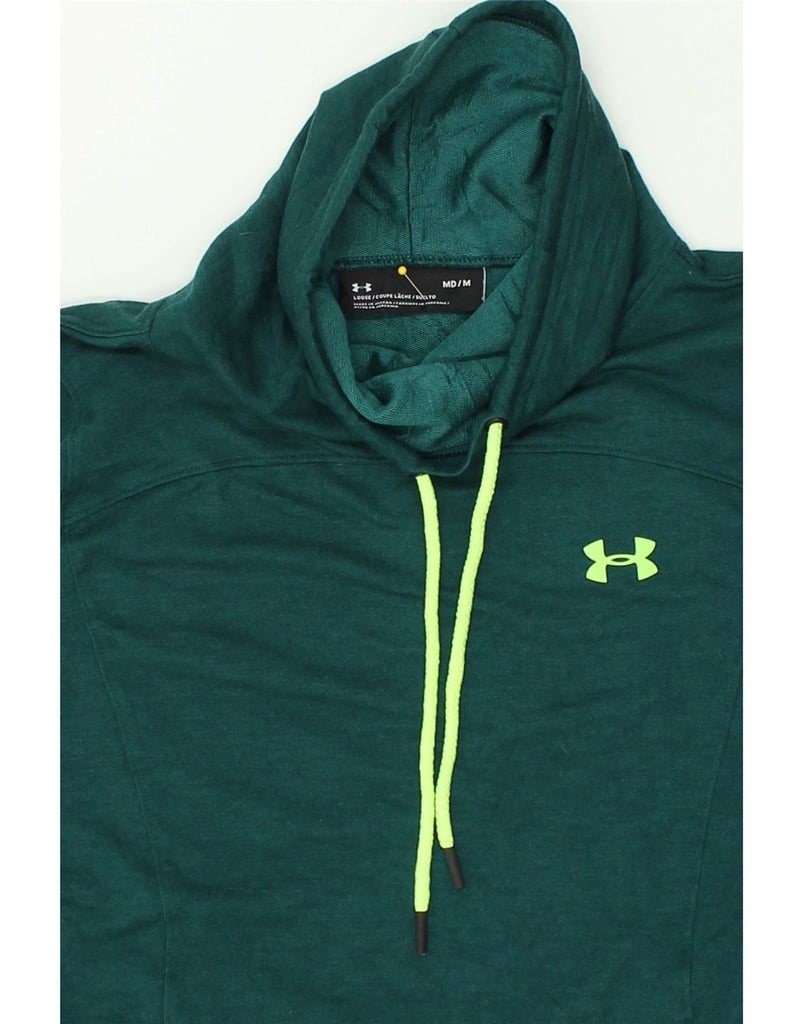 UNDER ARMOUR Womens Roll Neck Sweatshirt Jumper UK 14 Medium Green | Vintage Under Armour | Thrift | Second-Hand Under Armour | Used Clothing | Messina Hembry 