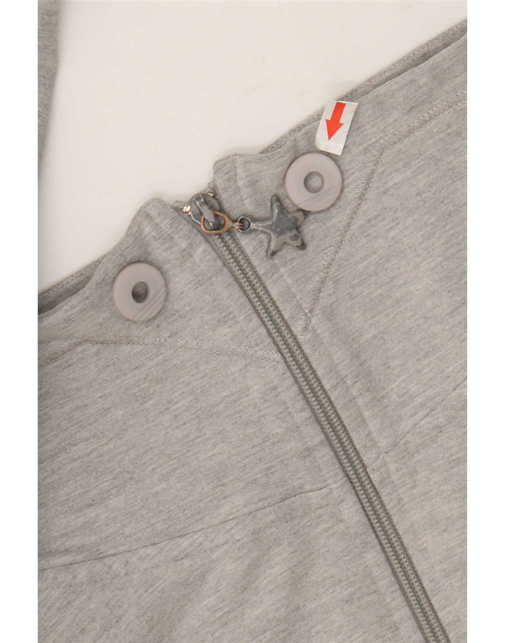 Adidas Womens Tracksuit Top Jacket UK 10 Small Grey Cotton