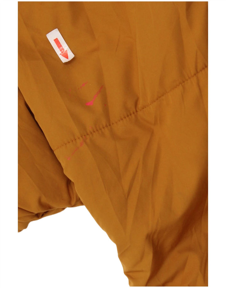 Marks & Spencer Womens Hooded Padded Jacket UK 12 Medium Yellow Polyester