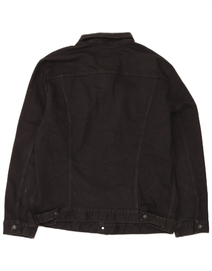Levi's Mens Denim Jacket UK 44 2XL Black Cotton