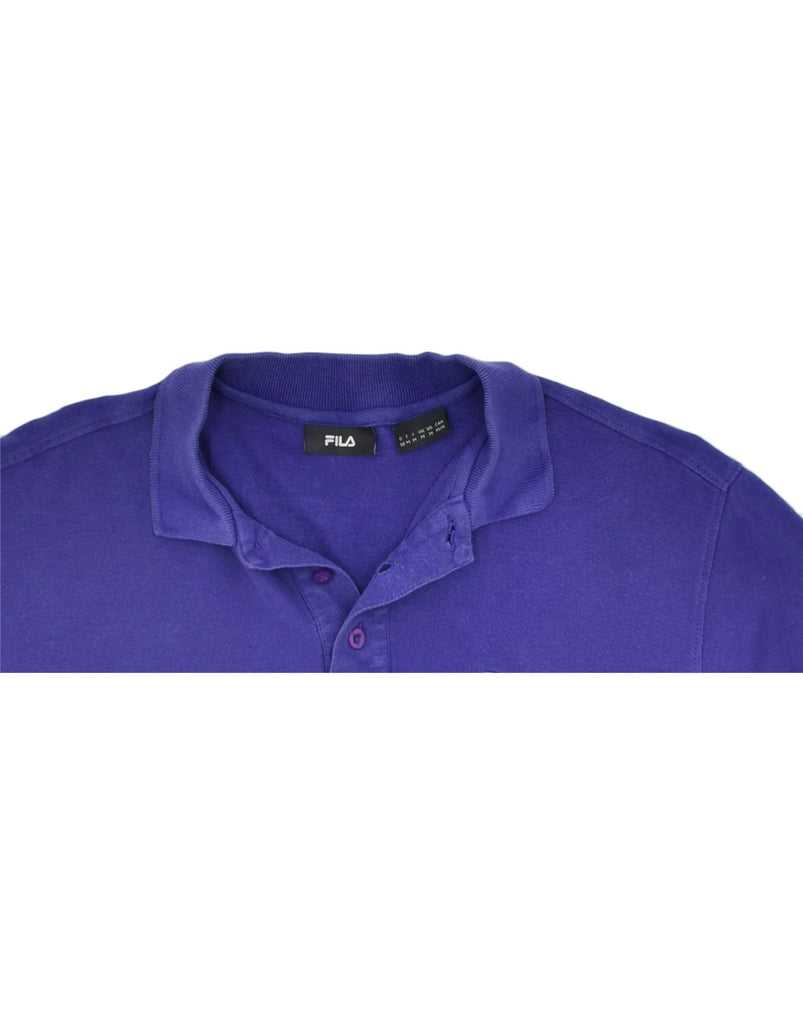 FILA Mens Polo Shirt Medium Purple Cotton | Vintage | Thrift | Second-Hand | Used Clothing | Messina Hembry 