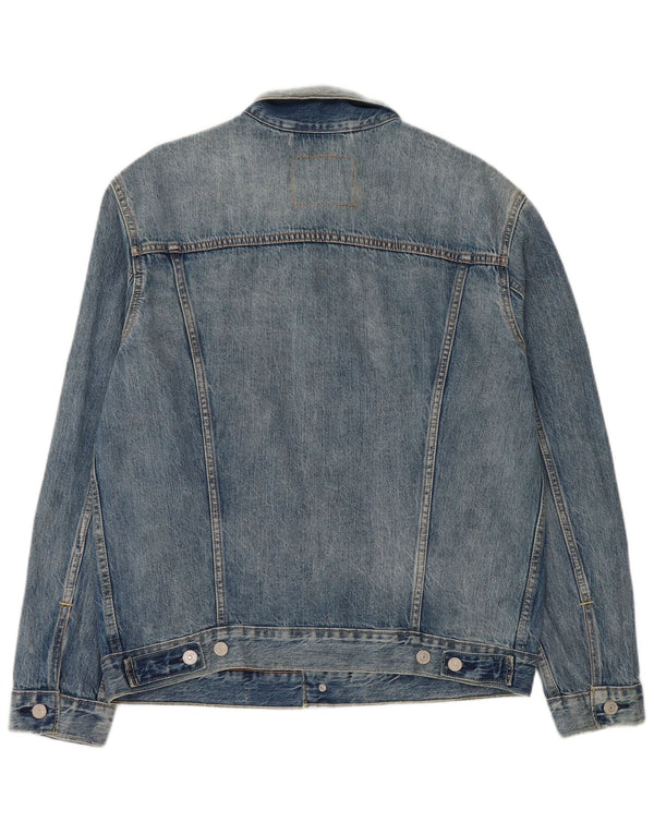 Levi's Mens Denim Jacket UK 40 Large Blue Cotton
