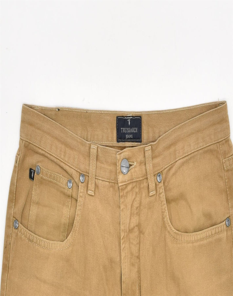 TRUSSARDI Mens Straight Jeans W34 L29 Brown Cotton | Vintage | Thrift | Second-Hand | Used Clothing | Messina Hembry 