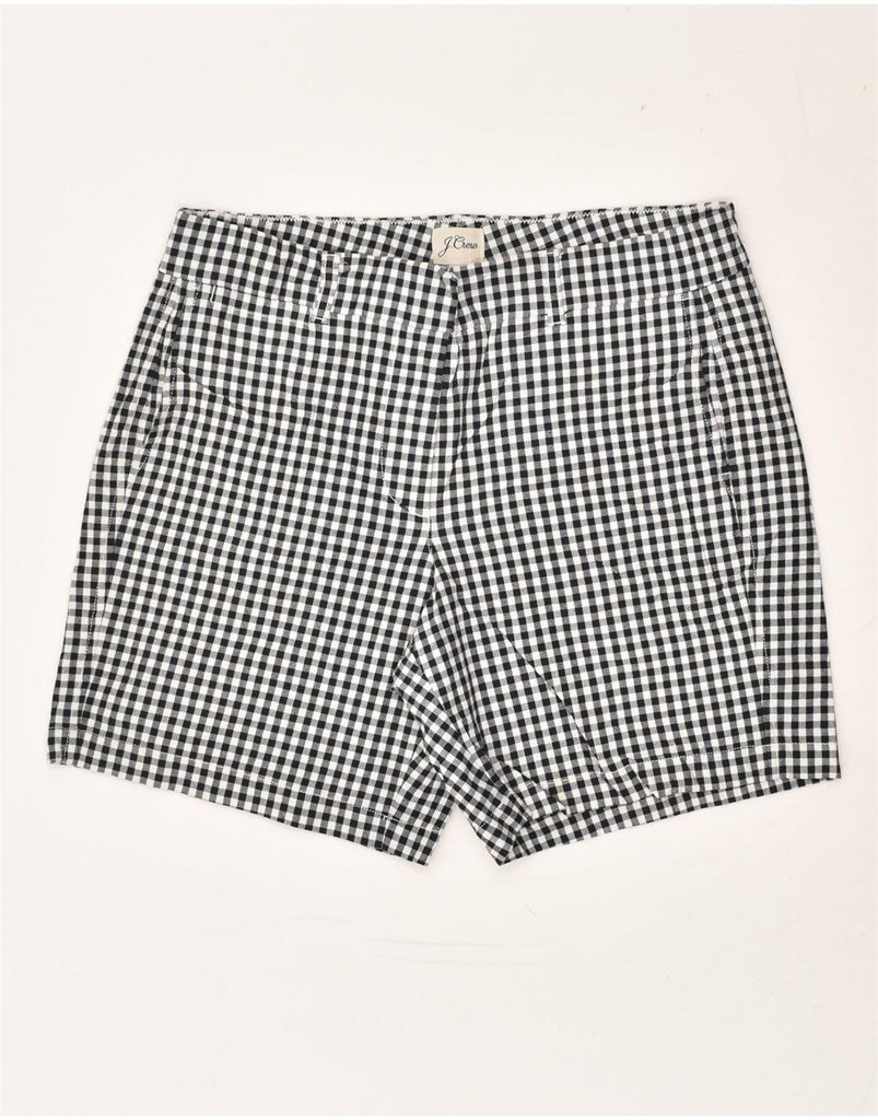 J. CREW Womens Chino Shorts US 10 Large W34  Black Gingham Cotton | Vintage J. Crew | Thrift | Second-Hand J. Crew | Used Clothing | Messina Hembry 