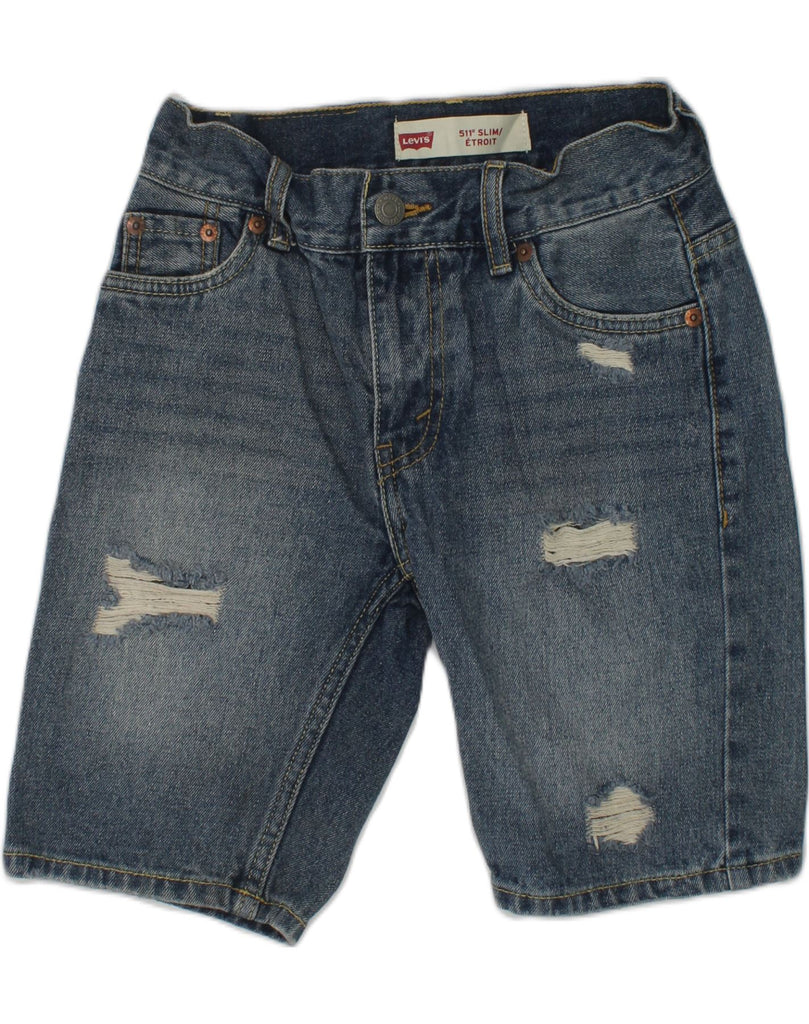 LEVI'S Boys 511 Slim Distressed Denim Shorts 9-10 Years W25  Blue Cotton | Vintage Levi's | Thrift | Second-Hand Levi's | Used Clothing | Messina Hembry 