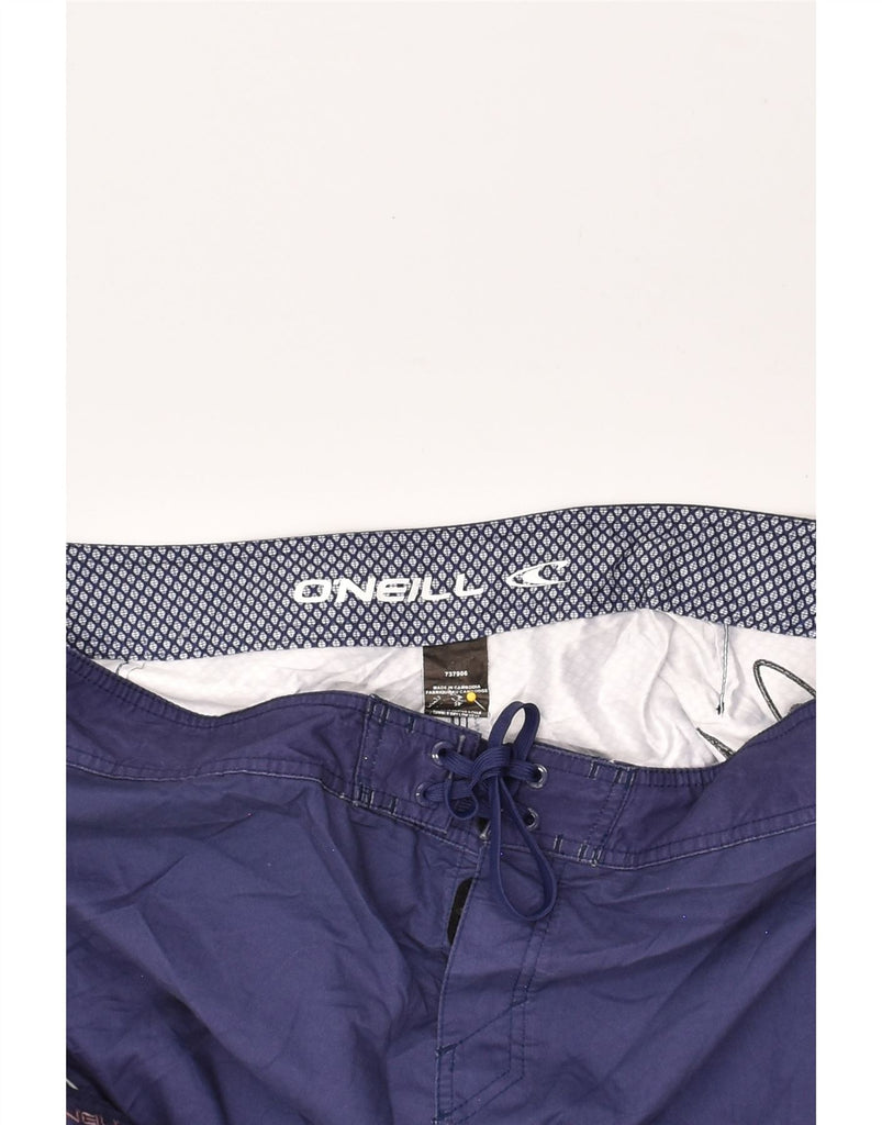 O'NEILL Mens Graphic Swimming Shorts W38 XL Navy Blue Colourblock | Vintage O'Neill | Thrift | Second-Hand O'Neill | Used Clothing | Messina Hembry 