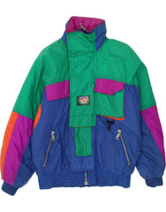 K-WAY Mens Ski Jacket IT 44 XS Multicoloured Colourblock Nylon