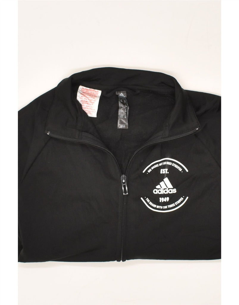 ADIDAS Boys Tracksuit Top Jacket 7-8 Years Black Colourblock Polyester | Vintage Adidas | Thrift | Second-Hand Adidas | Used Clothing | Messina Hembry 