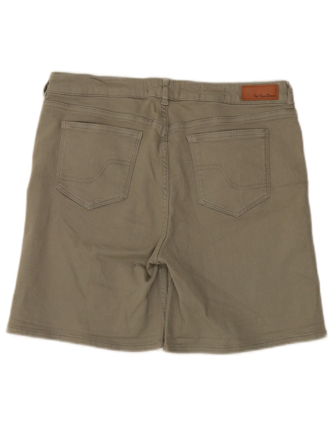 Fat Face Womens Denim Shorts UK 12 Medium W32  Khaki Cotton