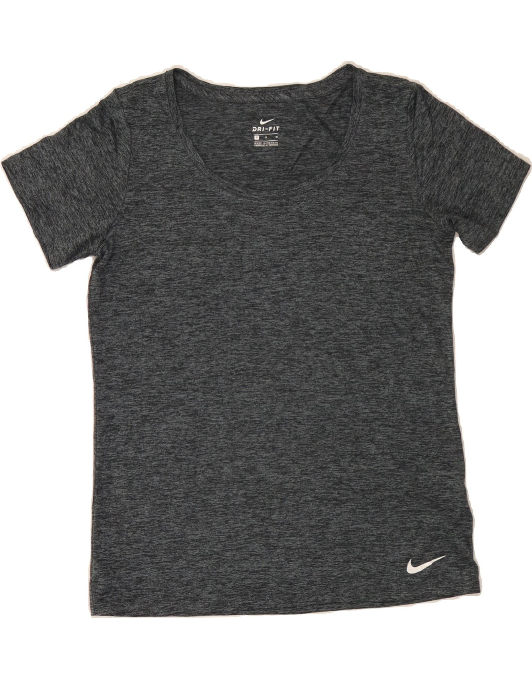 NIKE Womens Dri Fit T-Shirt Top UK 14 Medium Grey Polyester Vintage Nike and Second-Hand Nike from Messina Hembry 