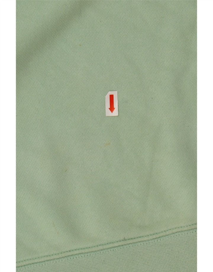 ADIDAS Womens Oversized Crop Hoodie Jumper UK 8 Small Green Cotton