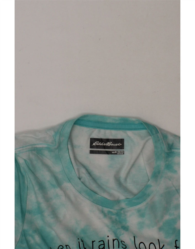 EDDIE BAUER Girls Graphic T-Shirt Top 10-11 Years Medium  Turquoise Vintage Eddie Bauer and Second-Hand Eddie Bauer from Messina Hembry 