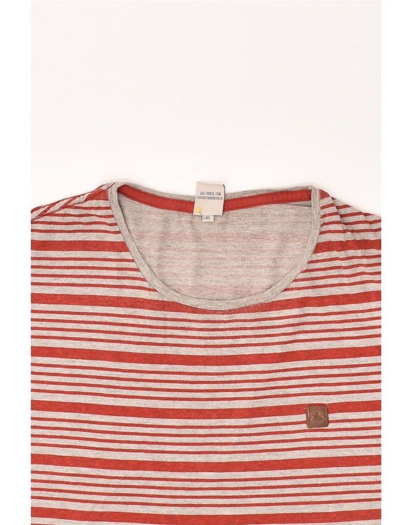 SALTROCK Mens T-Shirt Top XL Red Striped Cotton | Vintage Saltrock | Thrift | Second-Hand Saltrock | Used Clothing | Messina Hembry 