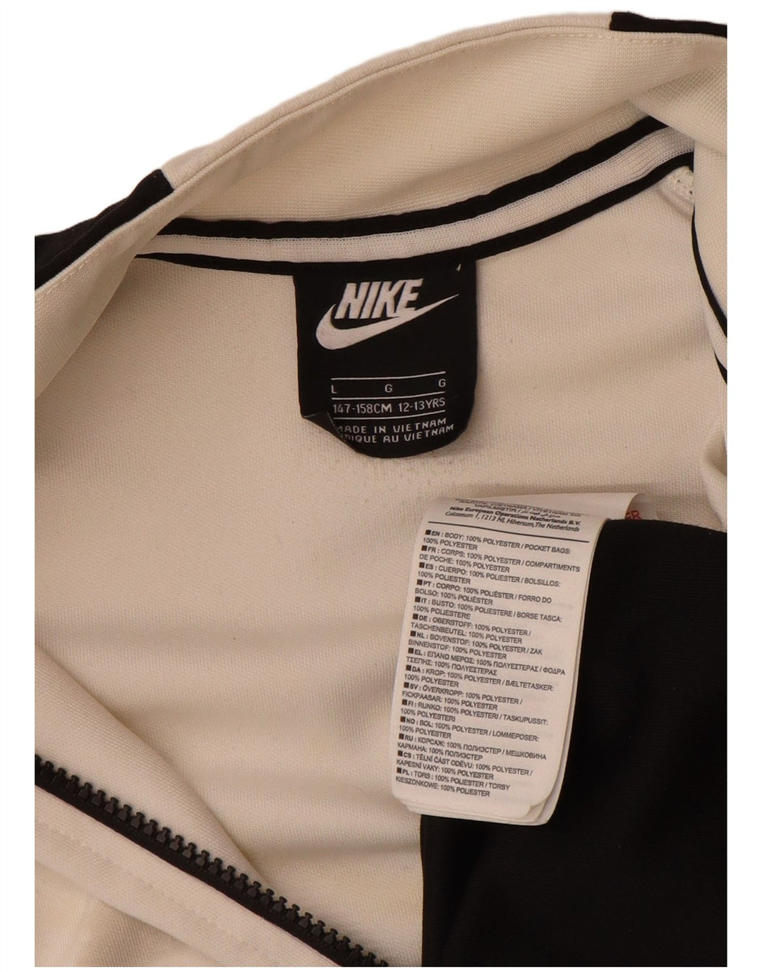 Nike Boys Air Sweatshirt Jumper 12-13 Years Large White Colourblock