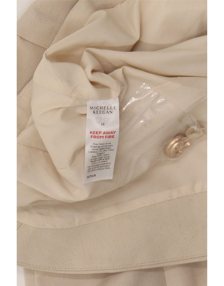 Michelle Keegan Womens Sleeveless Maxi Dress UK 12 Medium Beige Polyester