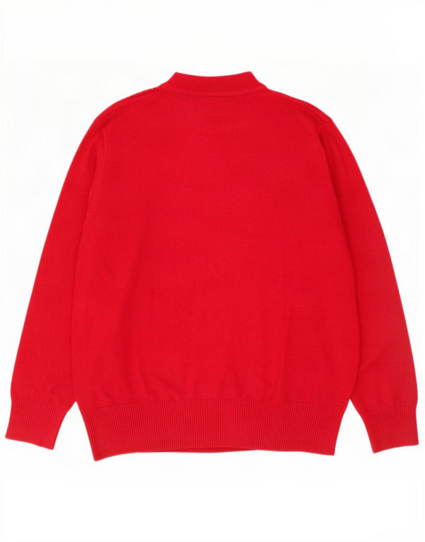 Castle of Ireland Womens Turtle Neck Jumper Sweater UK 20 XL Red Wool
