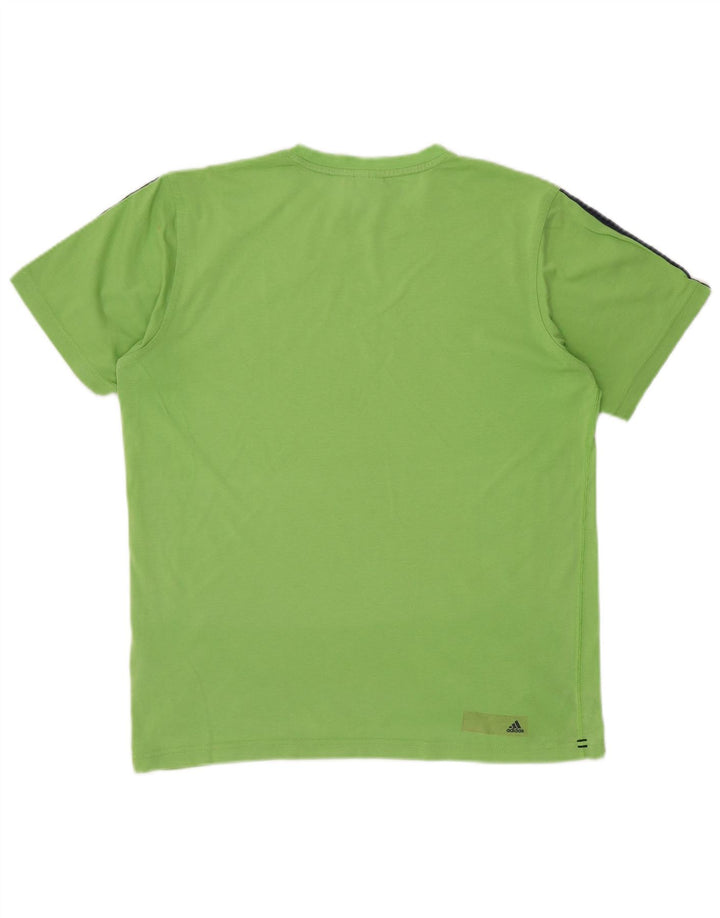 ADIDAS Mens Climalite Graphic T-Shirt Top Medium Green Cotton