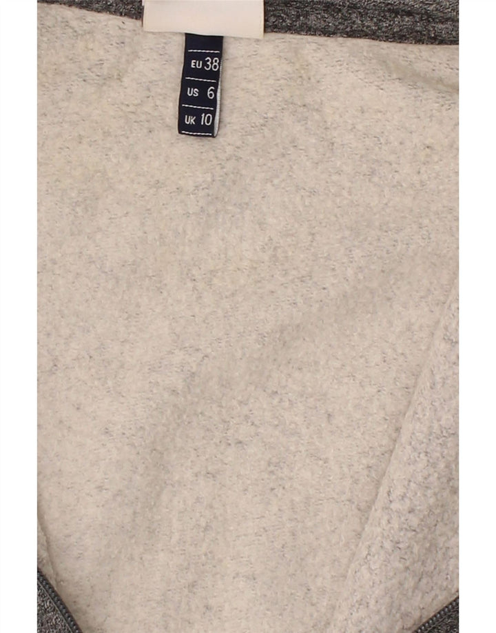 ELLESSE Womens Oversized Zip Hoodie Sweater UK 10 Small  Grey Colourblock Vintage Ellesse and Second-Hand Ellesse from Messina Hembry 
